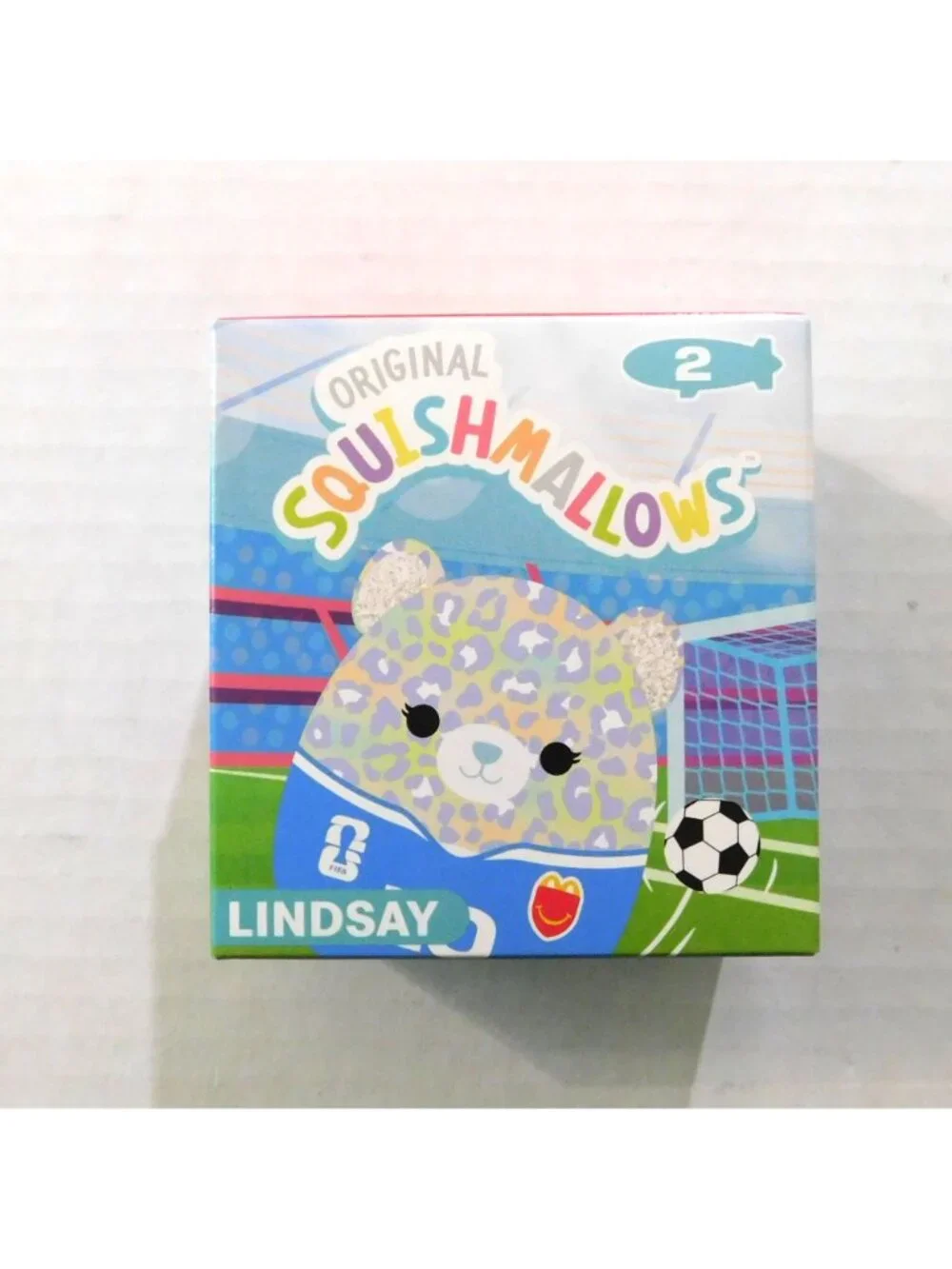 Squishmallows Lindsay 2026 FIFA Soccer McDonalds Happy Meal Toy Plush Boxed